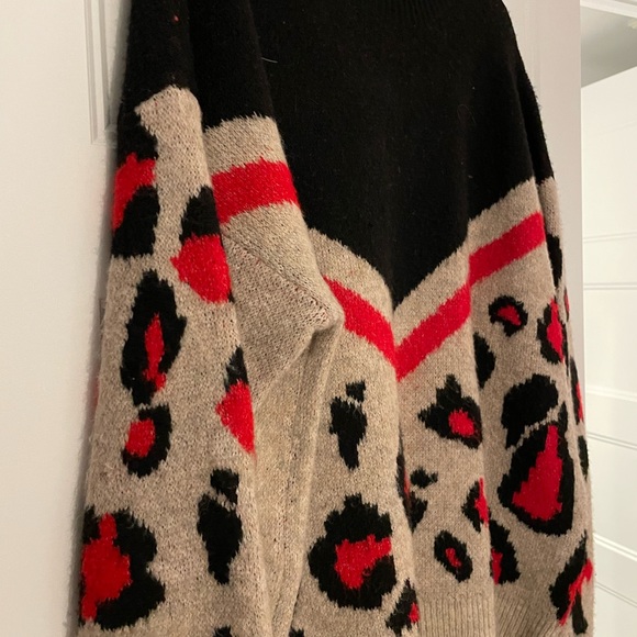 Leopard baggy knit sweater - Picture 2 of 4